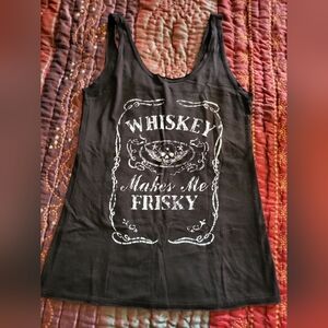 Black Graphic Tank Top